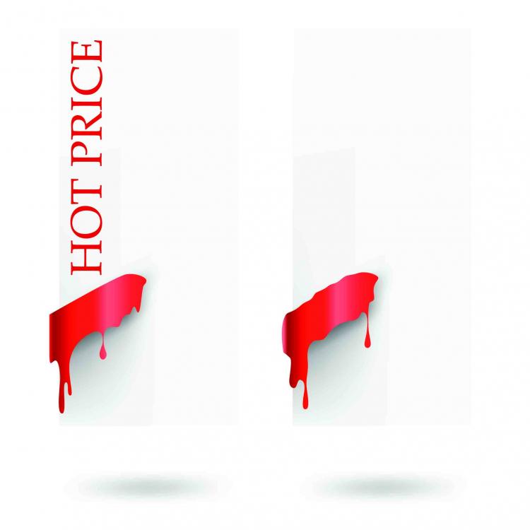 free vector Fine red line vector